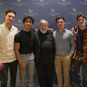 Steve Wozniak was the 2024 Commencement Address speaker at the University of Colorado Boulder.  (Photo by Casey A. Cass/University of Colorado)